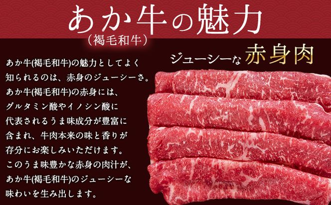 あか牛(褐毛和牛) ローススライス (リブまたはサーロイン) 500g 熊本県産 肉 和牛 牛肉 赤牛 あかうし リブロース サーロイン 冷凍 《4月上旬-4月末頃出荷予定》送料無料 熊本県八代郡氷川町---hkw_26_lcl_36_500g---