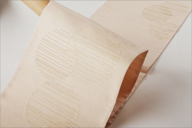 丹後の藤布 京袋帯「古代藤糸丸重文」 ピンク FY00077（京都府京丹後市  