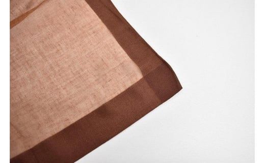 シルク×カシミヤストール Frame(ブラウン)(男女兼用)天然素材ストール専門店muto FAA4026