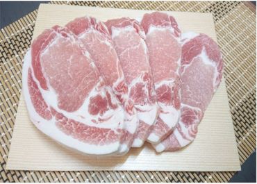 K1438 茨城県産豚肉ロース厚切り　1.0kg（5枚×2袋）