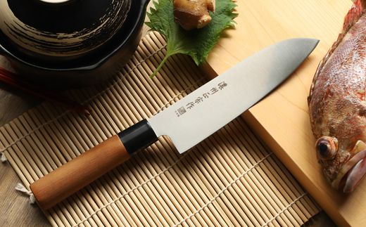 H10-180 濃州正宗作 ステンレス和包丁 三徳包丁・菜切包丁セット