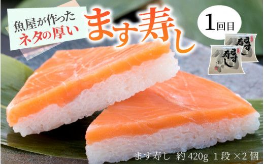 【定期便2ヶ月】ます寿し食べ比べ ます寿しといみずサクラマス寿し【本州のみ発送】 ※発送前に在宅確認の電話連絡をいたします！