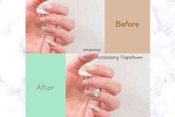 ネイル アクセサリー タペタム パステルグリーン 1個＋専用シール30枚 チップ シール｜MARNA TAPETUM ACCESSORY 大阪府 守口市 [2097]