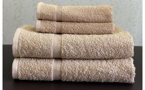 099H3645 泉州タオルＪＯＹバス＆フェイス４枚セット（サマーブラウン）【泉州タオル 国産 吸水 普段使い 無地 シンプル 日用品 家族 ファミリー】