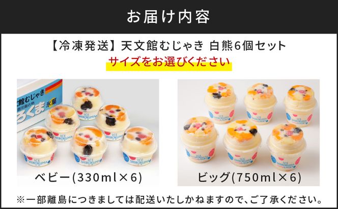 天文館むじゃき 本家白熊6個セット ベビー or ビッグ K009-001（鹿児島県鹿児島市） ふるさと納税サイト「ふるさとプレミアム」