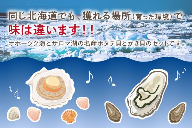 【予約：2025年10月中旬から順次発送】とれたて新鮮！活ホタテ貝2kgと活牡蠣2年物2kg ( 海鮮 魚介 貝 帆立 ほたて ホタテ カキ かき 牡蠣 セット BBQ )【114-0014-2025】
