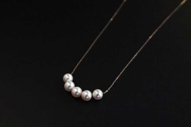 【CF01】AE282長崎県産真珠ネックレス（パール5粒）