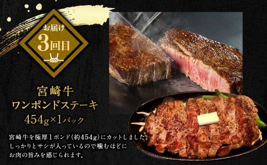 ＜宮崎牛3ヶ月定期便＞お申込みの翌月下旬頃に第一回目発送（12月は中旬頃）【c1123_nh】