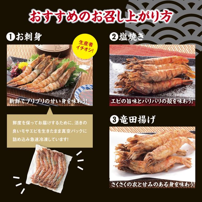 1158 猛者海老１５匹×３パックセット(山根商店)