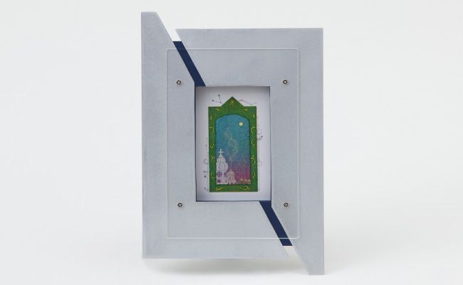 作家さんが1つ1つ製作!!｢アルミスクエア ポストカードフレーム｣ 1個【お部屋をオシャレに演出!!】N-87