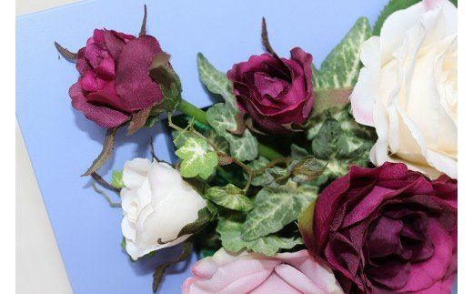 ローズフラワーアレンジ（赤）（造花）FA-963