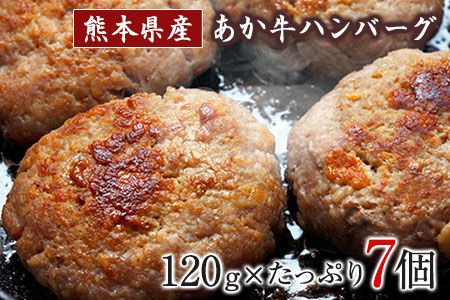 あか牛ハンバーグ[1月中旬-4月末頃より出荷予定]熊本産あか牛を使用した贅沢ハンバーグたっぷり7個入り---oz_fschamburg_bc14_21_14000_840g---