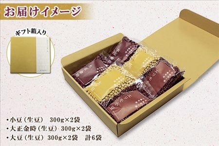 北海道 士幌産 大正金時 エリモ小豆 大豆 300g 各2袋 計6袋 1.8kg 小豆 金時豆 ダイズ セット 生豆 あずき エリモショウズ アズキ きんときまめ 金時 赤いんげん豆 あづき だいず 豆 お取り寄せ 送料無料 十勝 士幌町【N41】