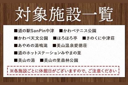 日高川町内の観光施設で利用できる「利用券」15,000円(500円券×30枚) 株式会社フラット・フィールド・オペレーションズ 日高川町事業所 (きのくに中津荘)《30日以内に出荷予定(土日祝を除く)》  和歌山県 日高川町 観光施設 利用券---iwshg_kfknkr_30d_23_50000_30i---