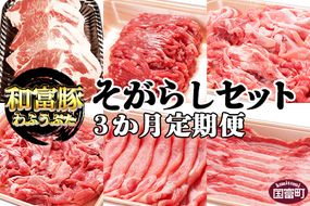 ＜3か月定期便 和富豚 そがらしセット 2.9kg＞翌月末迄に第一回目発送【b0317_em】
