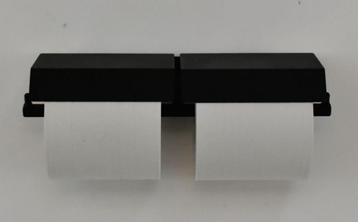 D63-04 アイアン ムクペーパーホルダーA 2連 (トイレ用鉄製家具)