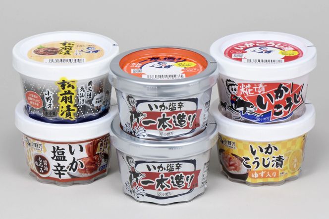 塩辛・珍味 カップシリーズ 詰め合わせ Cセット [小野万 宮城県 気仙沼市 20564628] 魚 魚介類 いか イカ いか塩辛 イカ塩辛 松前漬 冷蔵 酒の肴 おつまみ ご飯のお供