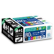 エコリカ【エプソン用】 IC6CL80L+ICBK80L互換リサイクルインク 6色パック+黒1個プラスお買い得 （型番：ECI-E80L6P+BK） epson リサイクル インク 互換インク カートリッジ インクカートリッジ カラー オフィス用品 プリンター インク 山梨県 富士川町