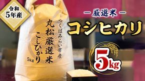 【数量限定】 令和5年産 つくばみらい市 ＜丸松＞ 厳選米 コシヒカリ 5kg 新生活 プレゼント 新生活応援 必要なもの 便利 おすすめ 消耗品 一人暮らし 二人暮らし 必要 [AL03-NT]