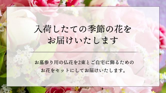 仏花 セット M ( 束 × 2 ・ アレンジメント ) 花 フラワー 生花 月命日 命日 墓前 お墓参り 供花 お悔やみ お供え [CT134ci]
