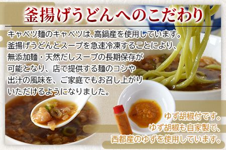 ＜太平寺うどんの釜揚げうどん プレーン麺（2人前）×キャベツ麺（2人前）×ゆず麺（2人前）セット＞翌月末迄に順次出荷【c966_th_x2】
