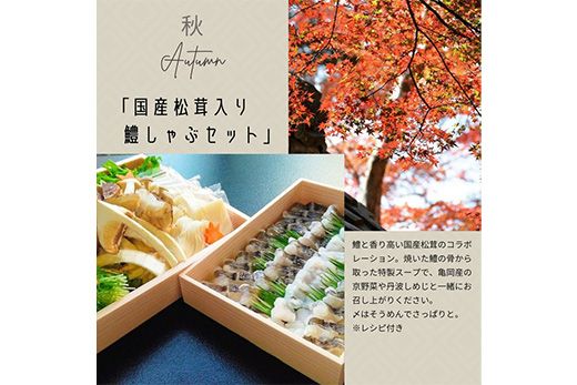 【4回定期便】京都・丹波 四季の味 2～4人前 年4回＜丹波四季菜料理 宮本屋＞京の料亭より四季折々の最高の味をお届け【筍・亀岡牛・松茸・ぼたん鍋】《たけのこ 牛肉 鱧 ハモ 猪肉 ボタン 京野菜》