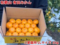 ［ご家庭用・サイズ２Ｌ］和歌山有田産！早生みかん≪5kg≫［予約販売］［数量限定］まる隆果樹園 	CS022