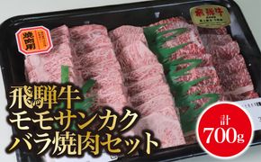 AB-49　A5飛騨牛　モモサンカクバラ焼肉セット計700ｇ