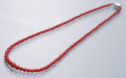 【訳あり】赤サンゴネックレス丸玉 [kn069]