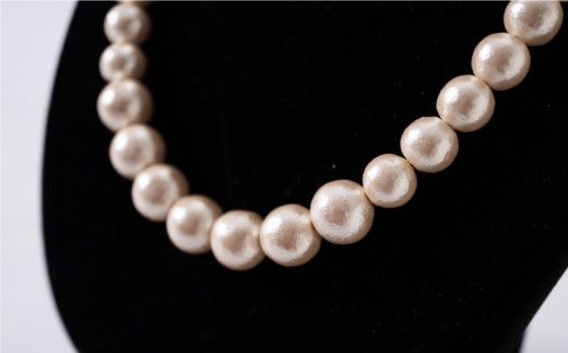 GL004コットンパール「キスカ」シンプルショートネックレス(金具ゴールド)