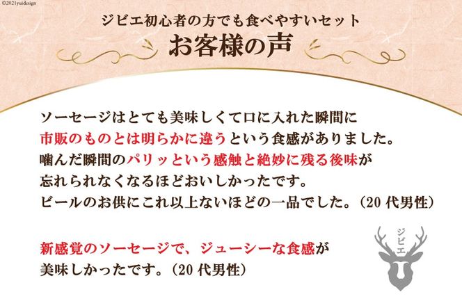 【初心者でも安心】 鹿モモ肉 200g＆鹿ソーセージ 300gのジビエセット [日添 熊本県 五木村 51120302] 鹿肉 シカ肉 しか肉 ジビエ セット ジビエセット モモ肉 もも肉 ソーセージ 鹿ソーセージ 熊本県 五木村 特産