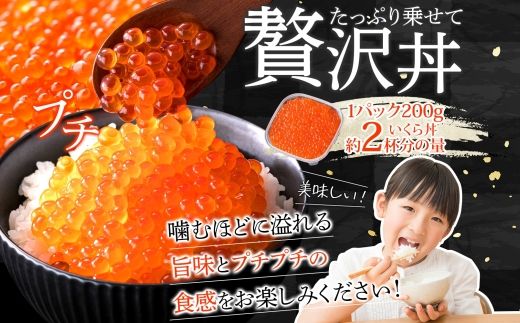 3584. いくら イクラ 醤油漬け いくら醤油漬け イクラしょうゆ漬け 海鮮 200g 送料無料 北海道 弟子屈町