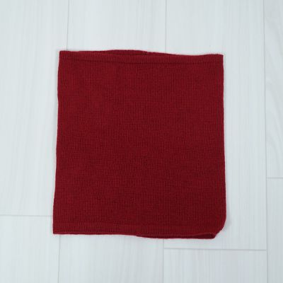 E1408国産カシミヤ糸使用国内生産カシミヤ１００％ネックウォーマ（ワイン）