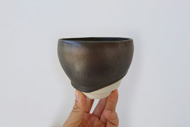 使うほどに趣きが増す ラスター釉 植木鉢A / potter 佐藤みどり / 富山県 立山町