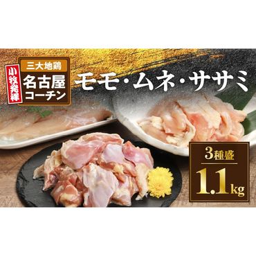 モモ ムネ ササミ 名古屋コーチン3種盛＜1.1kg＞大満足セット[001T03]