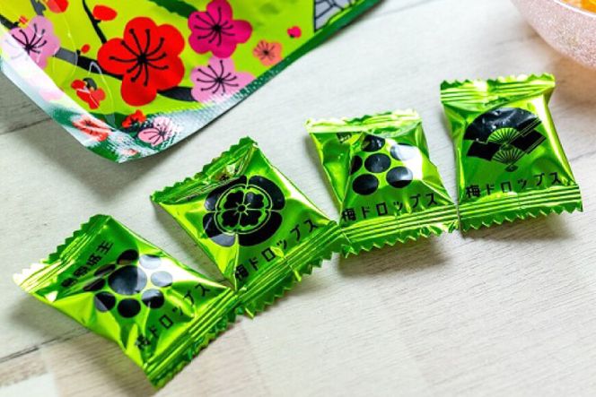 DF227【長崎限定】島原城の梅を使った「梅ドロップス」 2袋 [ あめ 飴 梅 うめ ウメ 限定 サクマドロップス コラボ 2袋 長崎県 島原市 ]