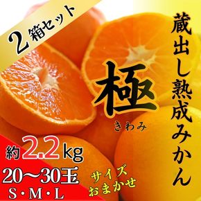 【CF】2箱セット　蔵出し熟成みかん『極』  ※2025年2月中旬頃から発送　※離島不可