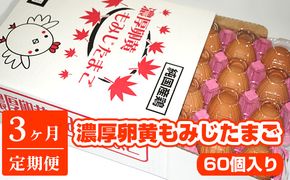 濃厚卵黄もみじたまご【60個入り】【3ヶ月連続】定期便 [No.935]