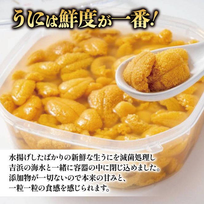 期間限定 生うに 400g  ミョウバン不使用 冷蔵 岩手県 ［ 季節限定 生うに 生雲丹 天然 海鮮丼 寿司 ウニ丼 刺身 ］ [kakehata003_2]