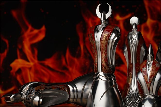 匠チェス（2-King 朱1体）殿（前面:龍、背面:鳳凰と松）HR00029