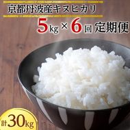 【定期便】令和5年産 米 5kg 6ヶ月 京都丹波産 キヌヒカリ 白米＜JA京都 たわわ朝霧＞ 6回定期便 5kg×6回 計30kg 毎月発送に合わせて精米