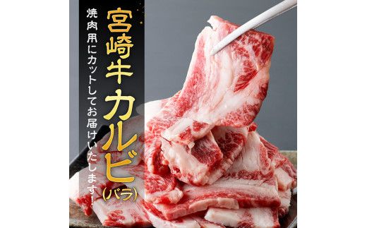 ※発送時期が選べる※【訳あり】 宮崎牛 カルビ（ バラ ） 焼肉 1kg 【 肉 牛肉 焼肉 BBQ 焼き肉 焼くだけ おかず 簡単調理 】 [E11138]