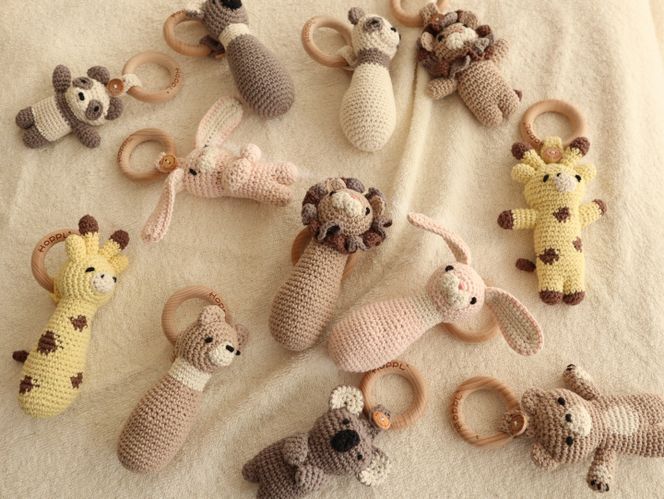 【セットa】みんくる グッズ まとめ売り Z-173 HOPPL 手編みのおもちゃAmimals（ラトルタイプ6