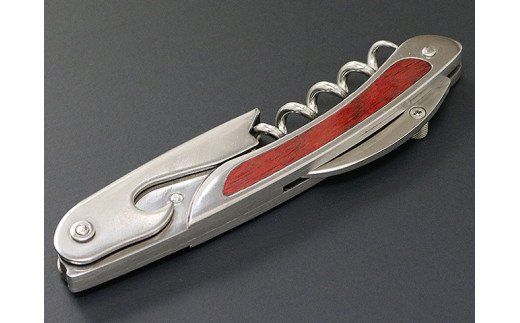 H35-08 Mate ソムリエナイフ ワインレッド合板（FT300/WR） ～メイト ワイン オープナー 栓抜き コルク抜き コークスクリュー ギザ刃 ヴィンテージワイン 関の刃物～