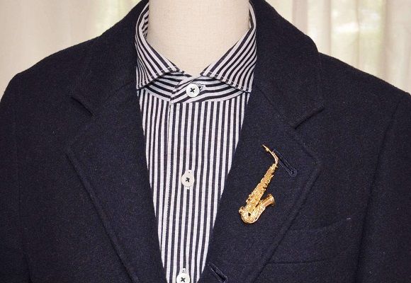 K18　サックスブローチ　BO-4