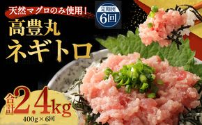 【6回定期便】 ネギトロ 合計2.4kg (400g×6回) 天然まぐろ 高品質 まぐろ まぐろたたき まぐろのたたき 訳あり 魚 惣菜 小分け 海鮮丼 手巻き寿司 冷凍 送料無料 故郷納税 室戸のネギトロ 室戸 ngt all tk018
