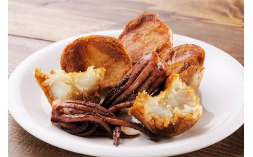 【北海道産じゃがいも使用】じゃがいか 5パックセット するめいか イカゲソ 冷凍 おつまみ 海鮮 野菜 せたな町 ふるさと納税