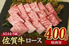 佐賀牛 ロース 焼肉用 400g A5 A4 【希少 国産和牛 牛肉 肉 牛 焼肉 リブロース】(H085127)