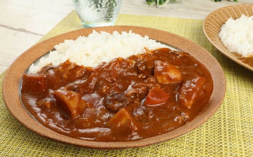 航空自衛隊 築城基地 名物 隊員食堂 カレー ( 中辛 + 牛すじ 各3個）《築上町》【NPO法人築上町観光協会】 [ABAX003]