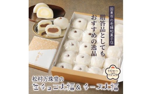和と洋のいいとこ取り！チーズ大福＆生チョコ大福（計20個）_29234A